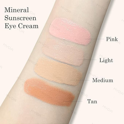 KYDA Mineral Sunscreen Eye Cream, SPF 35, 3-in-1 Under Eye Cream for Dark Circle and Fine Lines