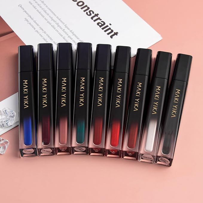 MAKI YIKA 3Pc Matte Lipstick Makeup Set, Pink Lipstick