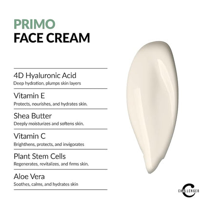 Challenger Men's Primo Anti-Aging Trio - Face Serum, Moisturizer, & Eye Cream - Plant Stem Cells, Matrixyl 300, Vitamin C, Hyaluronic Acid