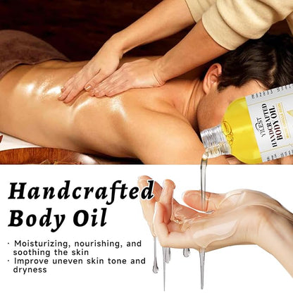 Vanilla Body Oil& Rejuvenation Nail Growth Oil for Dry Skin & Growth And Strength Rejuvenation ，Hydrating & Nourishing Moisturizer Nail Growth Oil Rejuvenation，Body Care Set for Women and Men