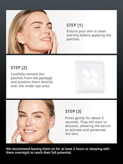depology Serum-Infused Micro Dart Patches | 4 Pairs Eye Mask | Under Eye Patches for Wrinkles | Fine Lines | Hydrating Eye Mask with Peptides | Amino Acids | and Synthesized Molecules