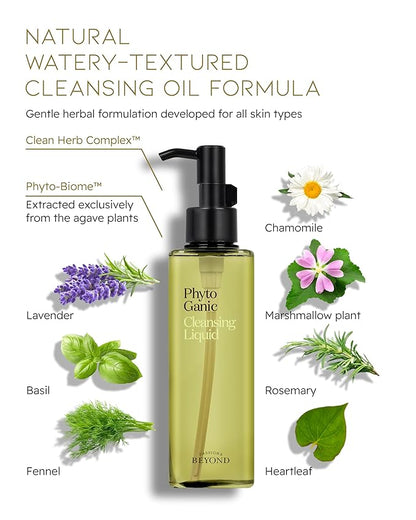 BEYOND Angel Aqua Moisture Skincare Set (11.2fl oz , 3-Piece Set) & Phytoganic (Cleansing Liquid, 6.8fl oz) - Vegan Formula Korean Skin Care.