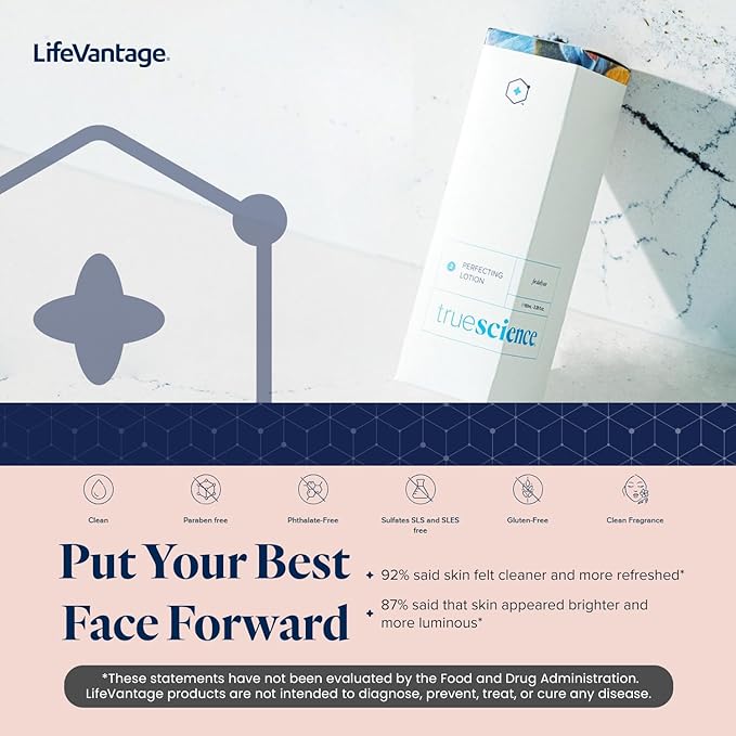 LifeVantage Face Lotion (100ml) TrueScience Perfecting Lotion,Adds Radiance to Your Dry Skin w/Hybrid Serum-Facial Lotion & Nrf2 actives