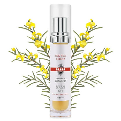 BLISS Red Tea Serum - Infused with Red Tea Extract & Hyaluronic Acid Face Serum - Face Tightening & Skin Firming for Radiant, Youthful Complexion - Diminish Dryness, Fine Lines & Wrinkles - (1oz)