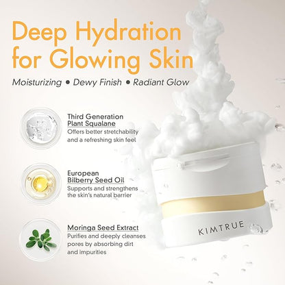 Kimtrue 3rd Generation Meltaway Cleansing Balm - Makeup Remover Balm for All Skin Types - Gently Meltaway Mascara, Eyeliner and Makeup - Oil Face Cleanser - Hydrating, Fragrance-Free - 3.38 oz