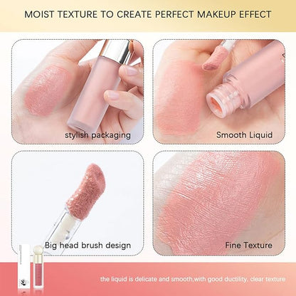 Liquid Blush for Cheeks, Soft Cream Face Blush Cheek Tint