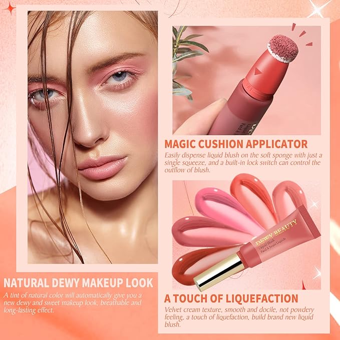 Liquid Blush Makeup Wand, Cream Liquid Blush with