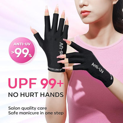 modelones UV Gloves and Cuticle Oil, 15ml Nail & Cuticle Care Strengthener Oil Vitamin E + B Fragrance-Free Cuticle Revitalizing Oil for Nail Growth and Gel Nail Polish