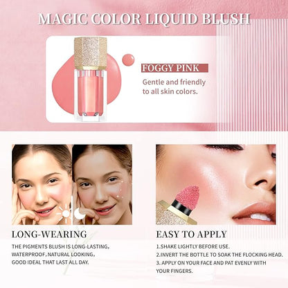 Soft Cream Blush, Liquid Blush for Natural Dewy Foggy Pink