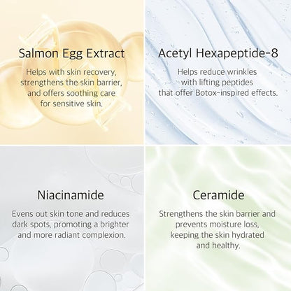 Salmon Peptide Eye Care Duo – Cooling Hydrogel Patches & Nourishing Eye Cream for Refreshed, Hydrated Eyes – Korean Skincare