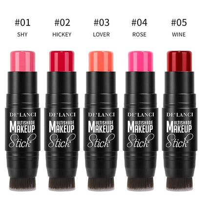 Creamy Blush Stick With Brush for Mature Skin/Lip/Eyes,Lightweight