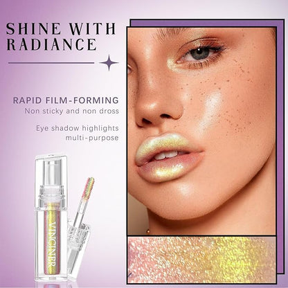 Glitter Chameleon Liquid Lipsticks, Diamond Shimmer Glow Metallic Glitter