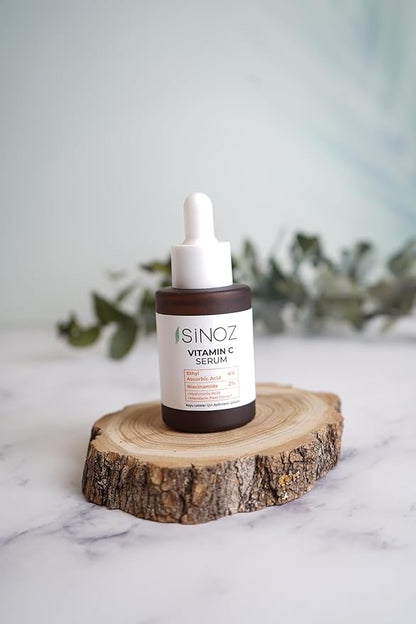 Vitamin C Brightening Face Serum | With Hyaluronic Acid & Vitamin C%4 + Niacinamide%2 | Evens Skin Tone, Fades Dark Spots & Fine Lines | Lightweight & Fast Absorbing | 30 ml