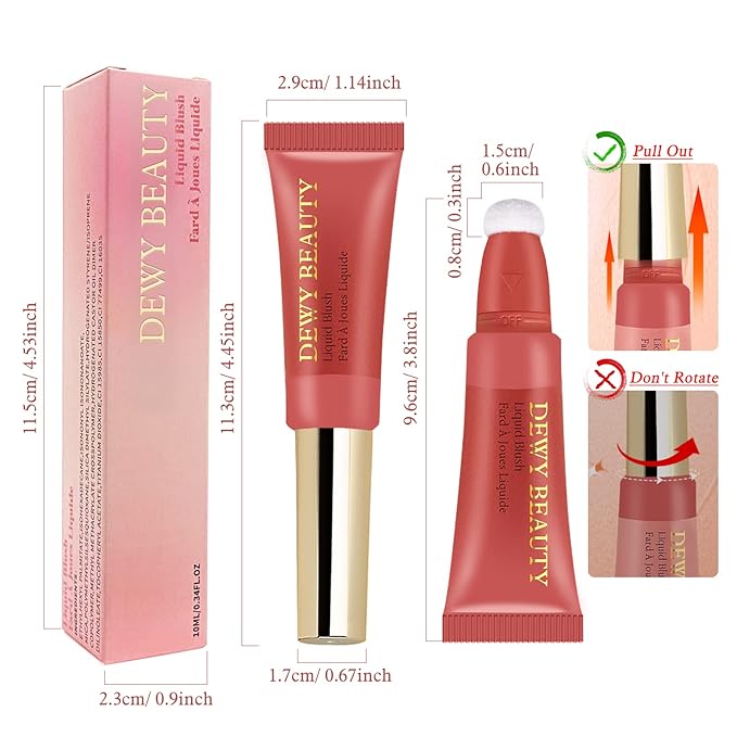 Liquid Blush Makeup Wand, Cream Liquid Blush with