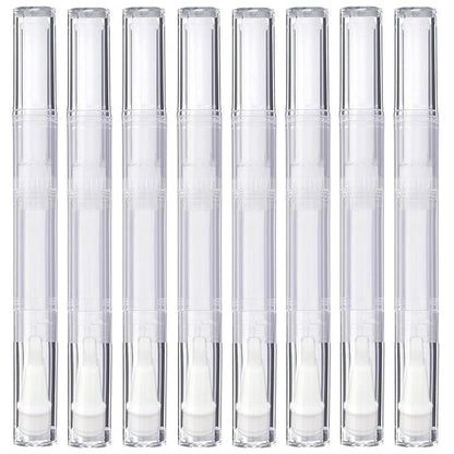 8 Pieces Empty Cuticle Oil Pen for Nails 3ML Transparent Twist Pen for Cuticle Oil Applicators Cosmetic Containers Gloss Tube Eyelash Growth Liquid Tube