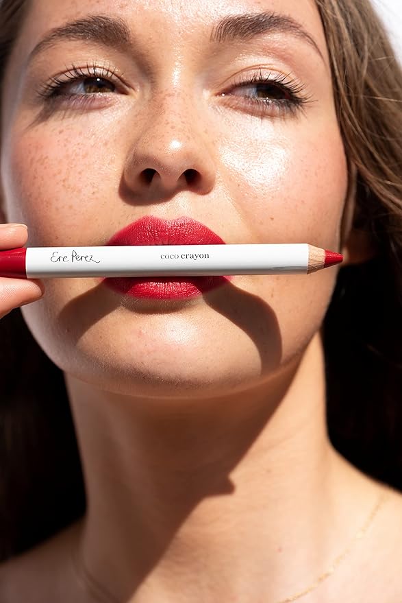 Ere Perez - Natural Coco Crayon Hydrating Lip Color | Vegan, Cruelty-Free, Clean Beauty (Heart, 0.01 oz | 3 g)