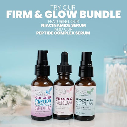 Eva Naturals Anti-Aging Serum Bundle - Vitamin C, Hyaluronic Acid, and Retinol | Face Serum Set for Skin Brightening, Hydration