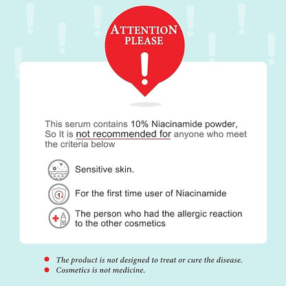 Niacinamide 10% + Zinc PCA 1% Serum for Face - Pore Reducer + Uneven Skin Tone Treatment + Diminishes Acne Prone, Skin Balancing Pore Reducing, Restores Elasticity, 2 Fl Oz (60ml)