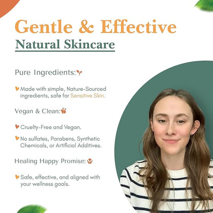 Healing Happy Method - Skin Care Set | 15ml Cleanser, Toner, and Moisturizer | Skincare Set, Rejuvenates Skin, Deeply Nourishes & Revitalizes | Beauty Gift Sets, Face Care Set for Women