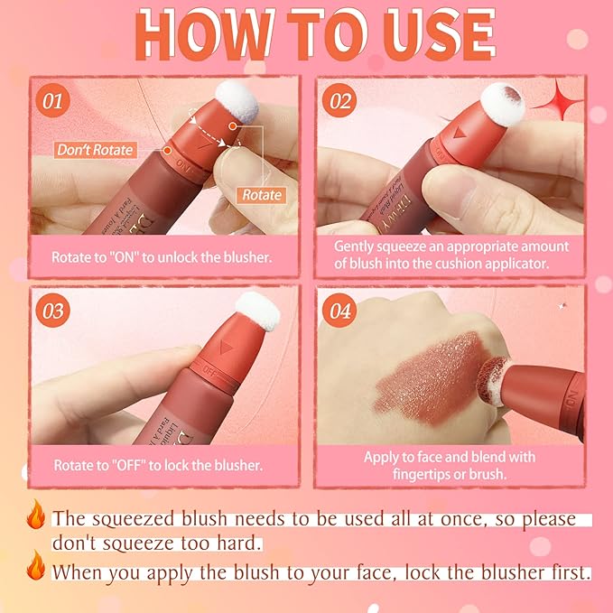 Liquid Blush Makeup Wand, Cream Liquid Blush with
