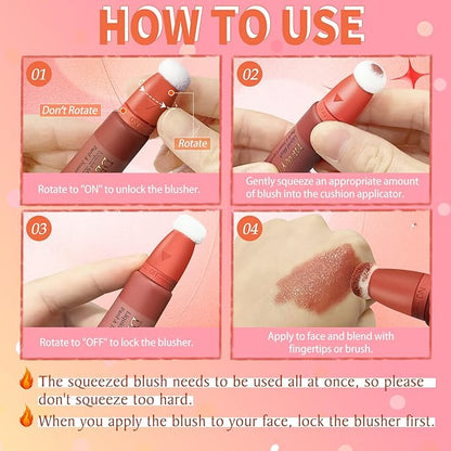 Liquid Blush Makeup Wand, Cream Liquid Blush with