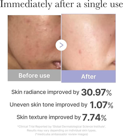 medicube Ultimate Pink Glow Skincare Trio: Mini Booster Pro Pink and Collagen Overnight Wrapping Peel Off Facial Mask Pack and Triple Collagen Serum 1.85 fl.oz (50ml)