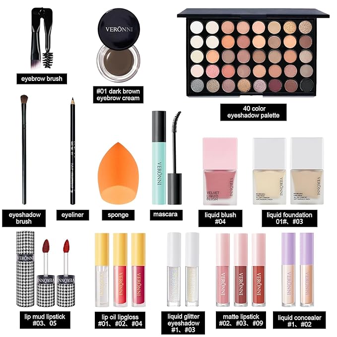 VERONNI Makeup Set,All In One Makeup Kit