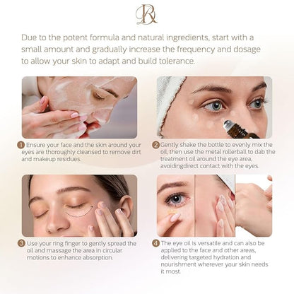 Decoder Firming and Rejuvenating Beauty Eye Serum Oil, Eye Skin Care Essence Oil, Under Eye Cream - Jojoba Oil, Squalane, Shea Butter, Baobab Oil, Hazelnut Oil -Nourishing Fine Lines and Youthful Skin
