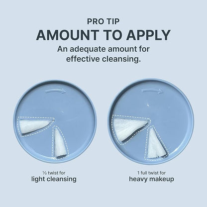 Bebare Twist Cleansing Balm with Hygienic Twist Dispenser: Cleanser for Heavy Makeup Removal & Hydrating Facial Wash for All Skin Types. Korean Vegan Skincare with Natural Oils, 1.69 Fl Oz