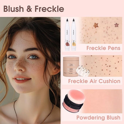Natural Freckle Blush Makeup Kit- Liquid Fake Freckle for Cheek