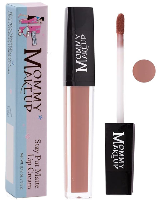 Mommy Makeup Stay Put Matte Lip Cream | Kiss Proof Lipstick in Sienna (A Cinnamon Brown) Transfer Proof, Smudge Proof, Waterproof, Non Drying, Long Wear Lipstick
