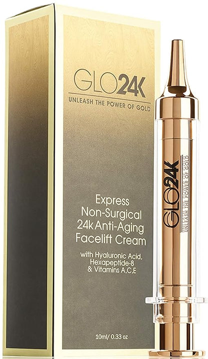 GLO24K Complete Eye Care Set with our 24k Instant Facelift Cream, Eye Cream, and Eye Serum