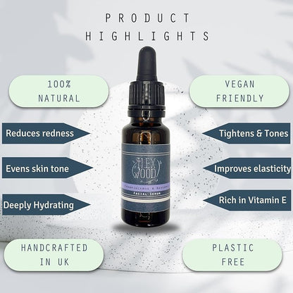 Frankincense and Bergamot Gift Set for both Men and Women - Face Cream and Serum - handcrafted, 100% Natural, Vegan, Moisturising, Anti Ageing, Cruelty Free, Palm Oil Free, Plastic Free