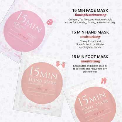 Frida Kahlo 15 Min Pamper Me Kit by Naisture – Korean Spa and Skincare Kit for Women with Hair, Hand, Foot, Eye, and Face Masks