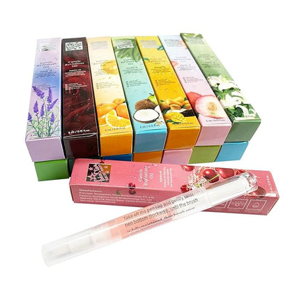 15pcs Cuticle Oil Pen for Nails Care Products, Nail Oil Bulk Repair Kit Professional Revitalizer Fingernails Growth Manicure Set Damage Dry Cutical Oul Hangnail Treatment Scented Moisturizer