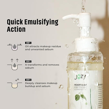 Jozy Pore Cleansing Oil – Lightweight Makeup & Blackhead Remover | Rose Fragrance, Hydrating | Gentle Botanical Cleanser for Sensitive Skin | Asian skincare | C-Beauty’s Answer to Glass Skin (200 ml)
