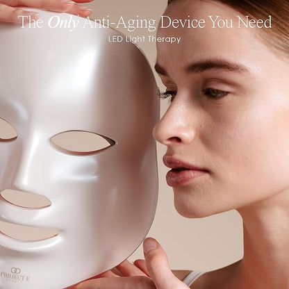 Project E Beauty Skin Rejuvenation Photon Mask | LED Face Mask Light Therapy Red Blue Light Anti-Aging Wrinkle Spa Facial Treatment Home Skincare Mask