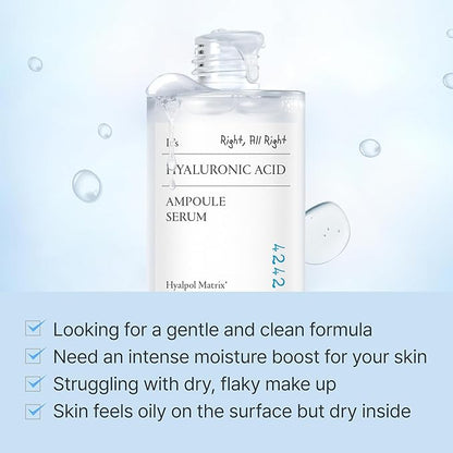 SCINIC Hyaluronic ACID Ampoule Serum 50ml, 1.69oz / 5 types of hyaluronic acid, moisture retention, inner dryness/Korean Ampoule/korean skin care