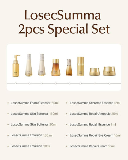 SU:M LOSECSUMMA Essence Duo Set (4 fl oz) - Advanced Anti-Aging Skincare. Infused with Troxerutin Complex™, Repair Elixir™, Avenaserine™ and Fermentation Technology