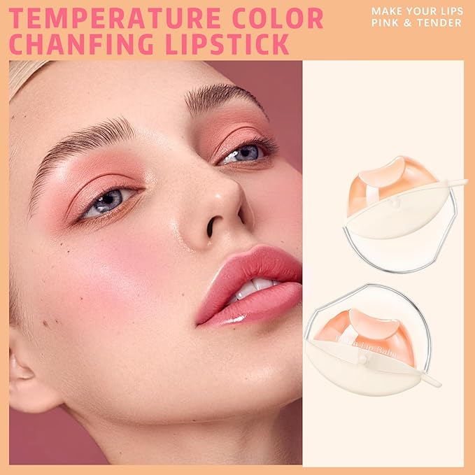Color Changing Lazy Lipstick, Magic Blush Tinted Lip Balm, PH Temperature Changing Multi-Use Lips and Cheek Jelly Tint Makeup, Hydrating Long Lasting Labiales Magicos Lipstick for Women #2