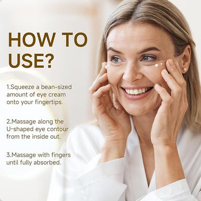 Under Eye Bags and Wrinkles Filler, Under Eye Cream Temporary Instant Visibly Reduces Wrinkles Dark Circles Fine Lines, Eye Tightening and Lifting Cream for Women Men, 30ml, 2 Packs