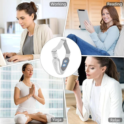 Double Chin Machine, Facial Massager for Women 6 Modes and 12 Intensity Levels Electric Double Chin Device, Smart Double Chin Face Lift Device with Magnetic Massage