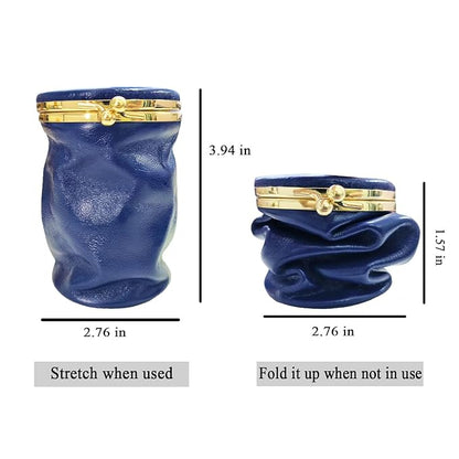 Leather Lipstick Pouch Mini Cosmetic Bag with Mirror Bag