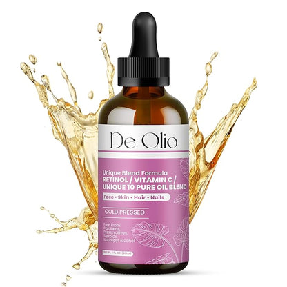 | Face Oil & Body Oil | 100% Pure & Natural | Body Moisturizer for Dry Skin | Vitamin C & 10 Pure Facial Oil Blend | Dermatologist Recommended | Bath Oil | For All Skin Types 2fl. oz. (60 mL)