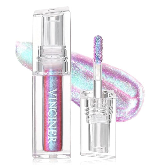 Glitter Chameleon Liquid Lipsticks, Diamond Shimmer Glow Metallic Glitter