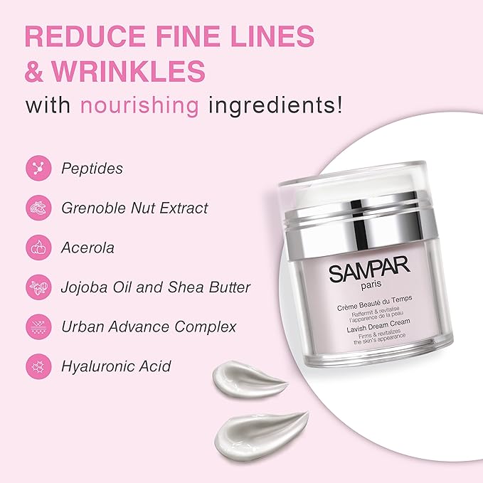 Lavish Dream Cream - Anti-Aging Facial Moisturizer - Daily Moisturizer for Wrinkles & Fine Lines - Hydrating, Protecting, & Restoring Youthful Glow - Improves Skin Texture & Elasticity