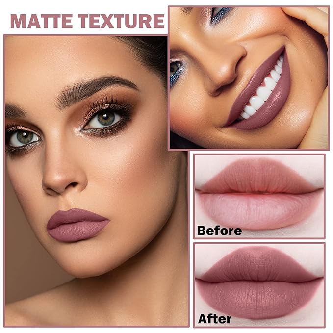 Matte Nude Lipstick, Nude Paper Tube Lipsticks Lip Long