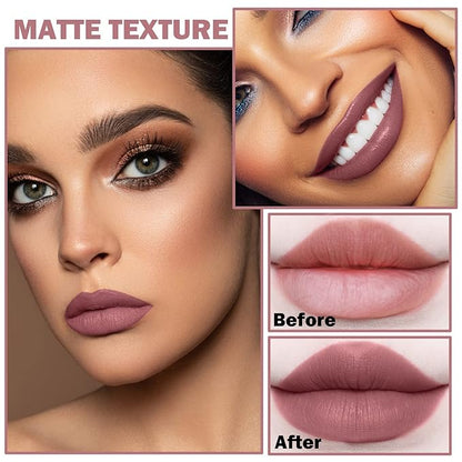 Matte Nude Lipstick, Nude Paper Tube Lipsticks Lip Long
