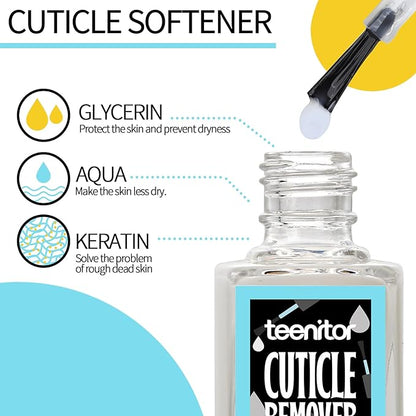 Teenitor Cuticle Care kit with Cuticle Remover and Cuticle Oil