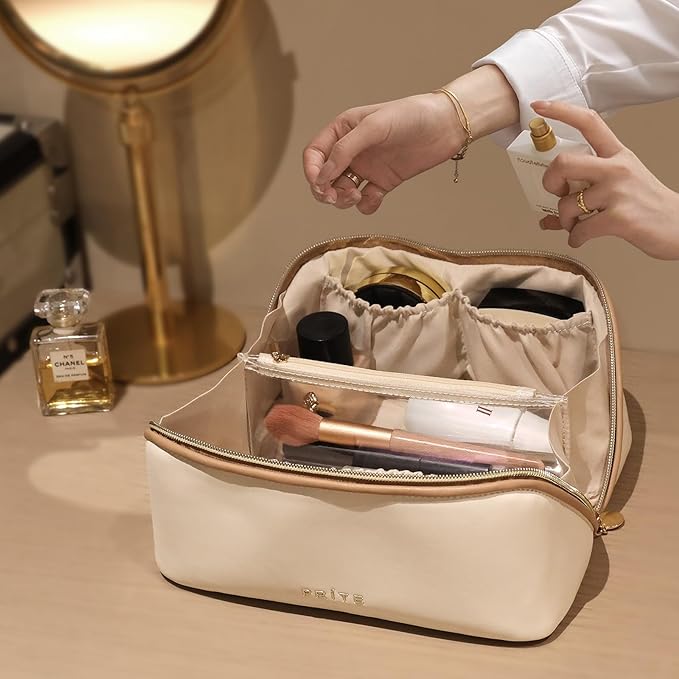 Prite large capacity cosmetic bag